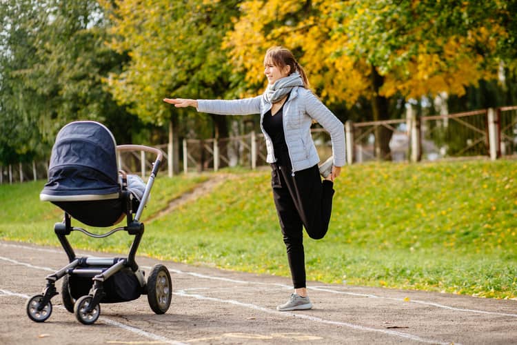 Warming up before running after childbirth