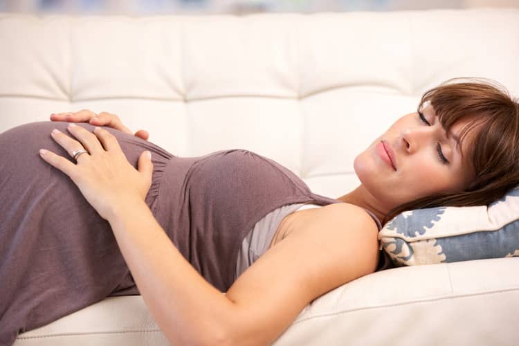 Lying on your back during pregnancy