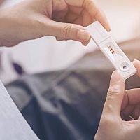 What does a positive pregnancy test look like?