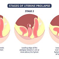 What does a prolapsed uterus look like?