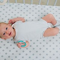 2-month-old baby in a crib