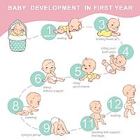 Baby development in first year 5-month-old child