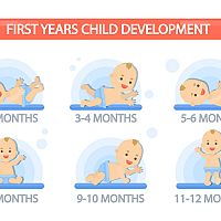 Baby development in first year 8-month-old child